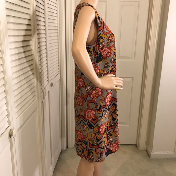 M by Missoni Floral Silk Shift Sleeveless Dress Size 8 - Picture 8 of 14